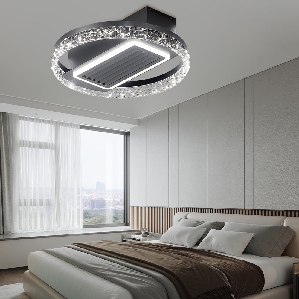 19.7 In. Nordic Taavita Ceiling Fan with 6 Speeds, LED Light, Remote Control