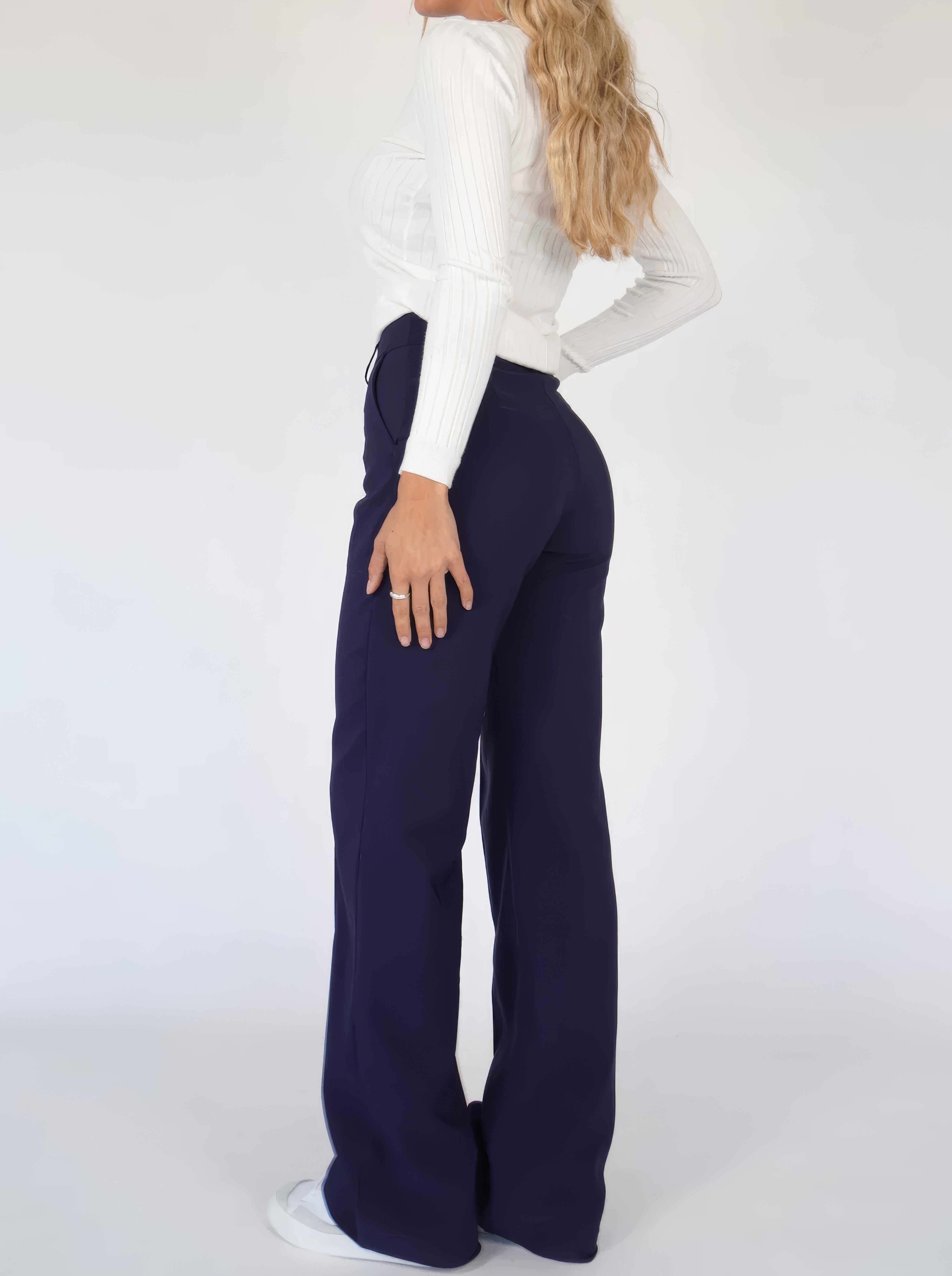 Women’s Wide-Leg Trousers | Loose Fit & Elastic Waistband | Durable Fabric | Comfortable All-Day Wear