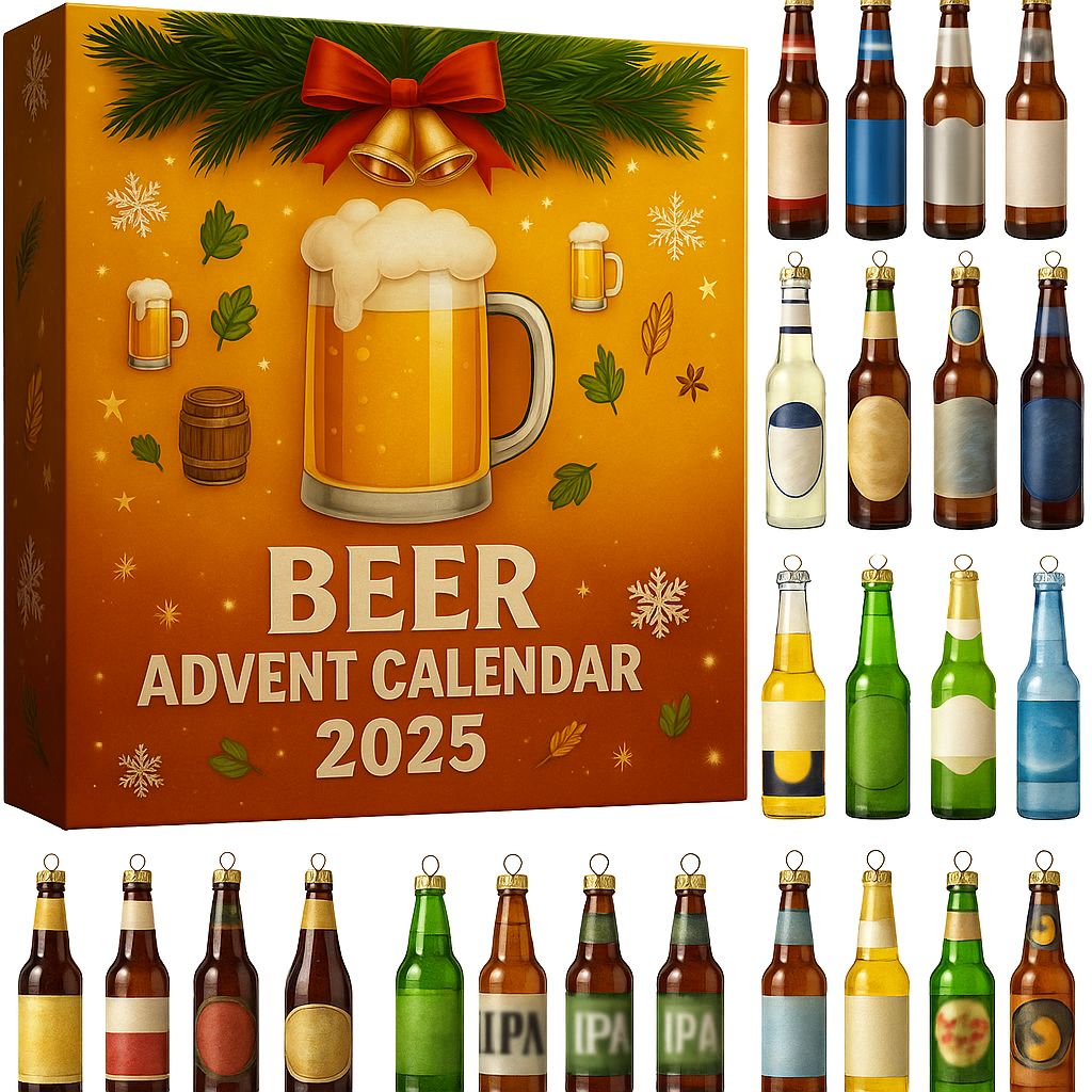 Festive Mini Bottle Ornament Advent Calendar for Holiday Cheer