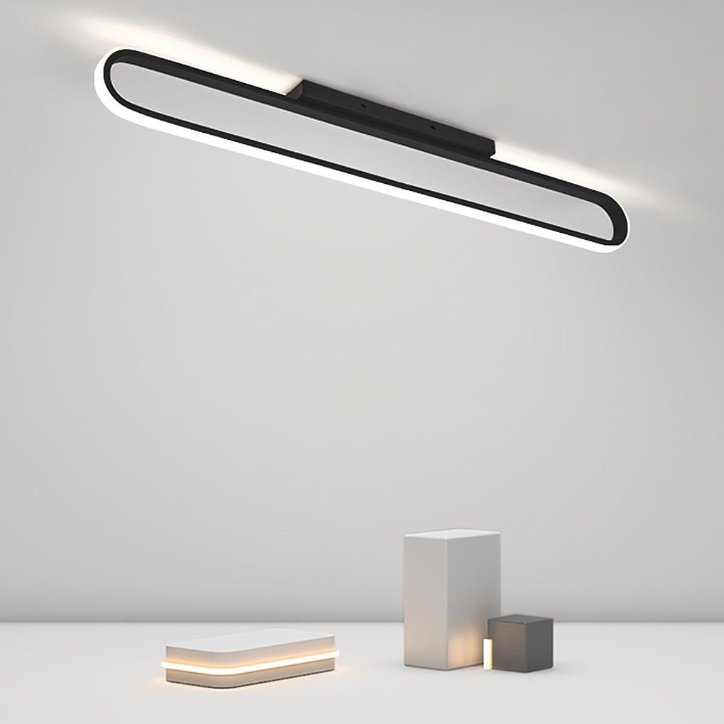 24'' Rectangle Black LED Flush Mount Ceiling Light