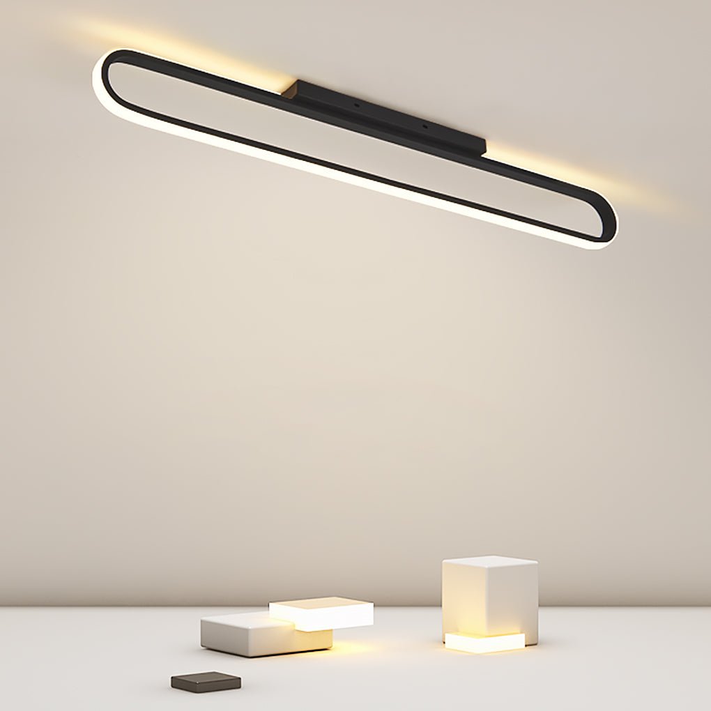 24'' Rectangle LED Black Flush Mount Ceiling Light Wall Lights - Dazuma