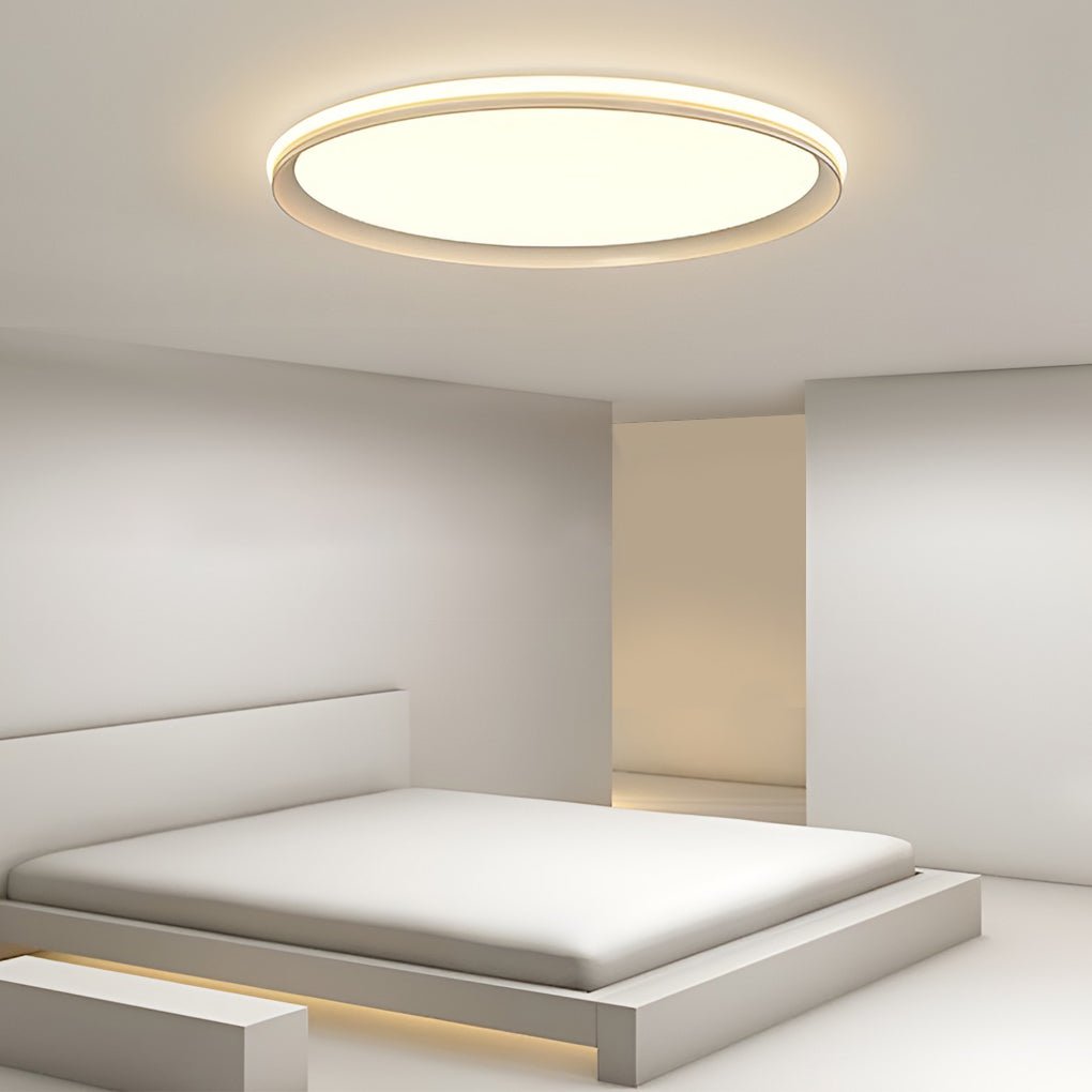 24'' Round Shaped Ultra Thin Modern Flush Mount Lights Dimmable LED Ceiling Lights - Dazuma