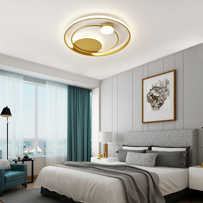 Taavita Circular Flush Mount LED Light Ceiling Fixture for Bedroom