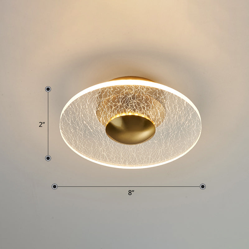 Acrylic Disc Semi Flush Mount Lamp Postmodern Clear LED Ceiling Light for Corridor Clearhalo 'Ceiling Lights' 'Close To Ceiling Lights' 'Close to ceiling' Lighting' 2424164