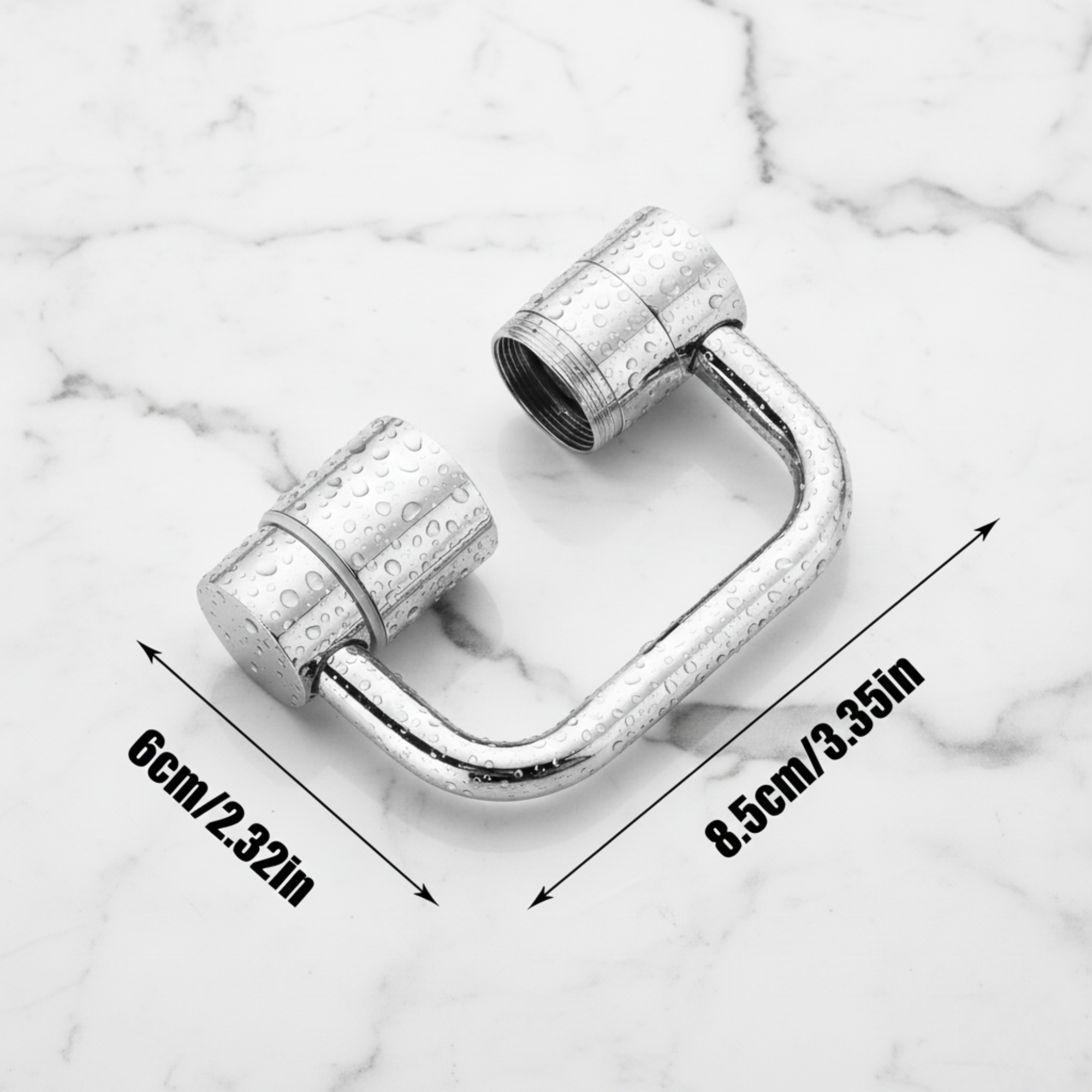 Swivel Faucet Attachment with 1080° Rotation and Dual Spray Options