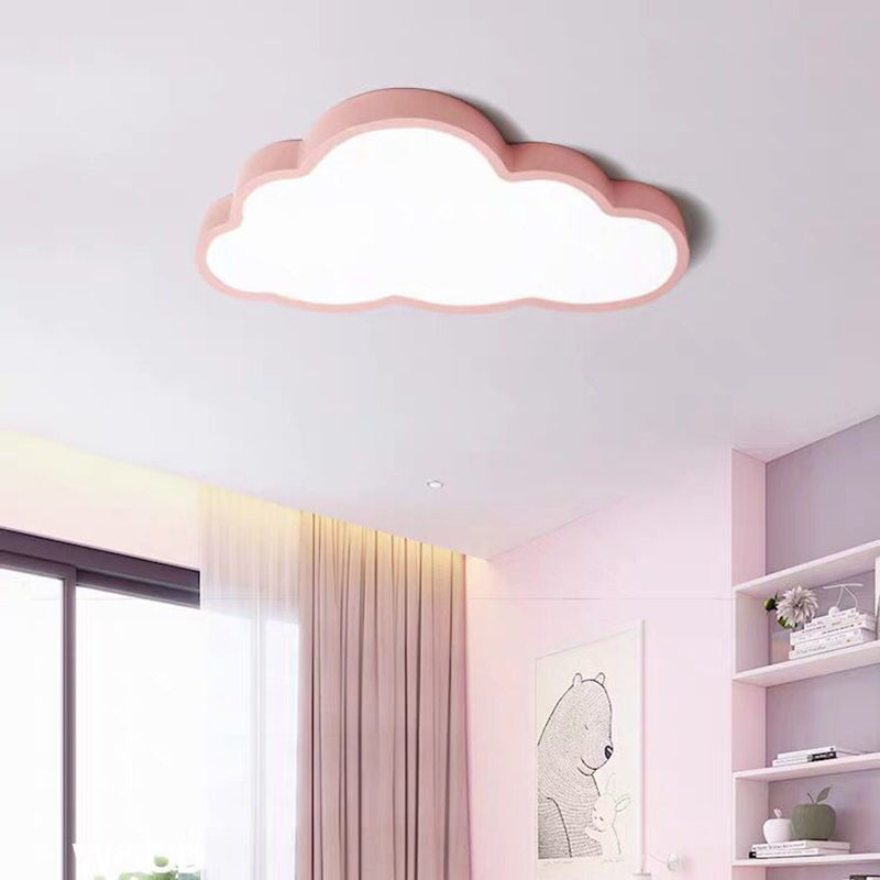 Acrylic Cloud Flushmount Ceiling Lamp Cartoon LED Flush Mount Light Fixture for Kids Room Clearhalo 'Ceiling Lights' 'Close To Ceiling Lights' 'Close to ceiling' 'Flush mount' Lighting' 2462401