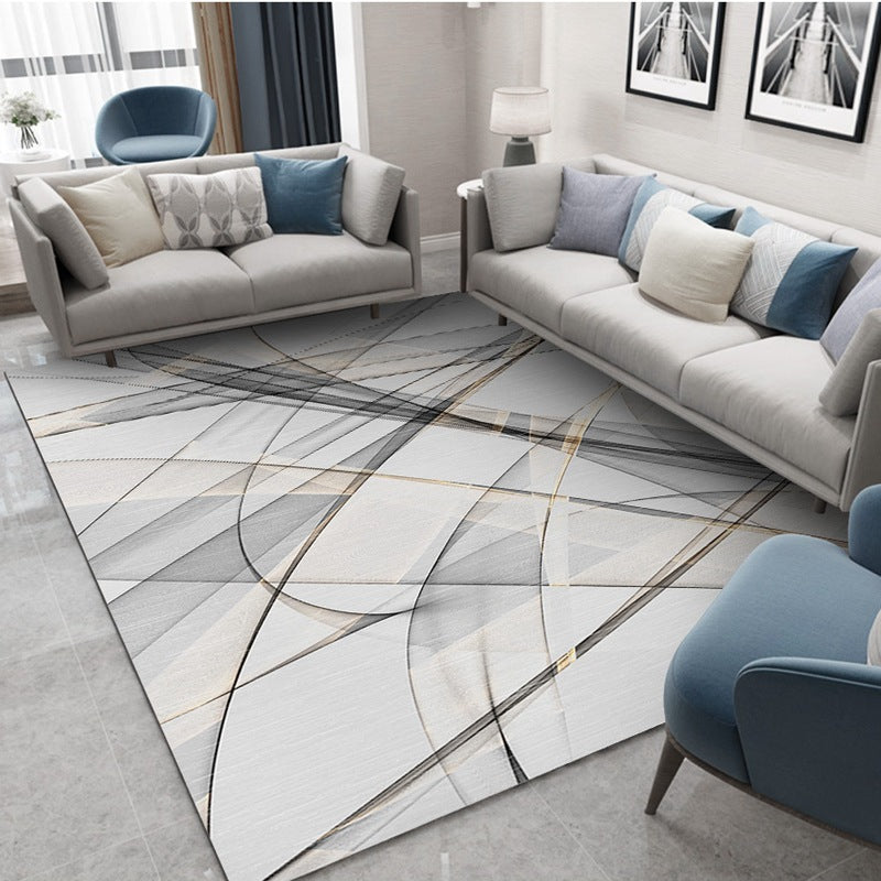 Multicolored Relaxing Rug Polypropylene Geo Printed Indoor Rug Anti-Slip Backing Stain-Resistant Area Carpet for Parlor Grey Clearhalo 'Area Rug' 'Modern' 'Rugs' Rug' 2463380