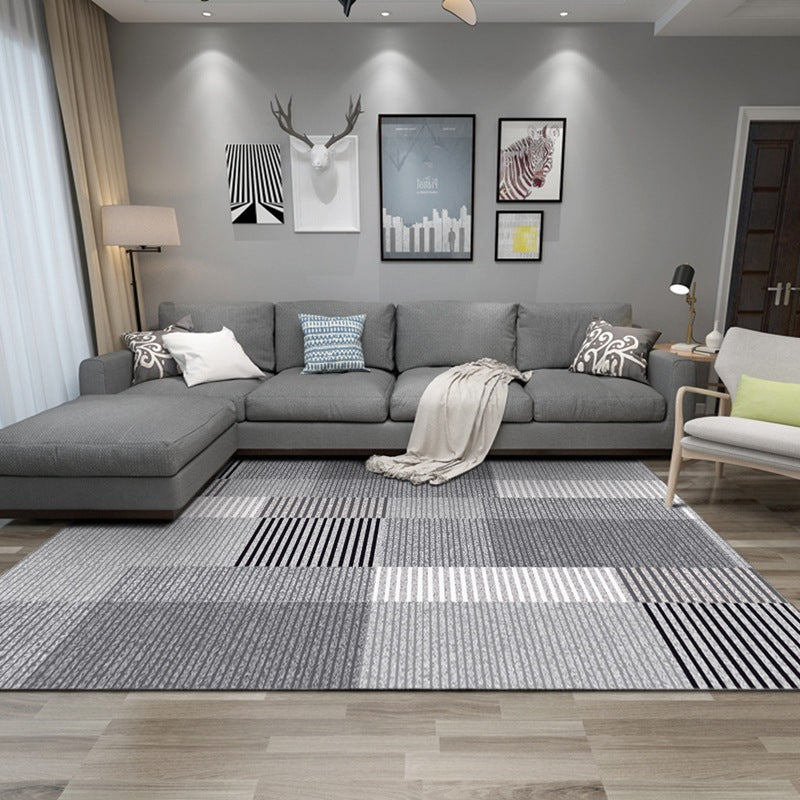 Taavita Multicolored Relaxing Polypropylene Geo Printed Indoor Rug with Anti-Slip Backing and Stain-Resistant Design for Living Room