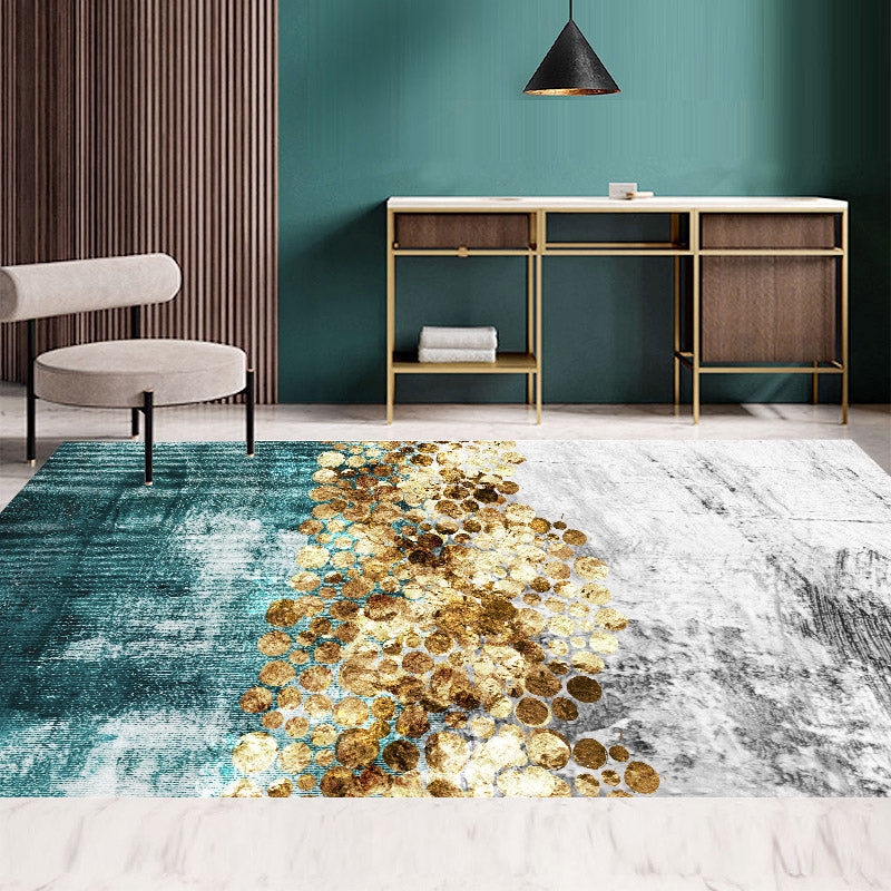 Multi Color Simple Rug Polypropylene Color Block Area Carpet Anti-Slip Backing Stain-Resistant Indoor Rug for Room Green-Yellow Clearhalo 'Area Rug' 'Rug' 2464058