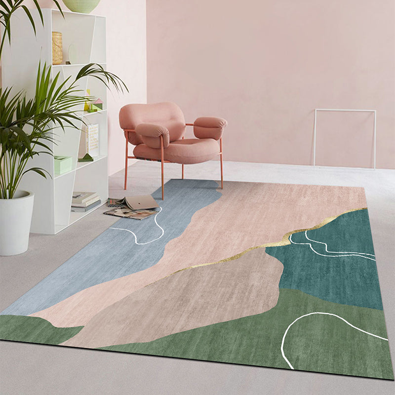 Multi Color Simple Rug Polypropylene Color Block Area Carpet Anti-Slip Backing Stain-Resistant Indoor Rug for Room Gray-Yellow Clearhalo 'Area Rug' 'Rug' 2464065