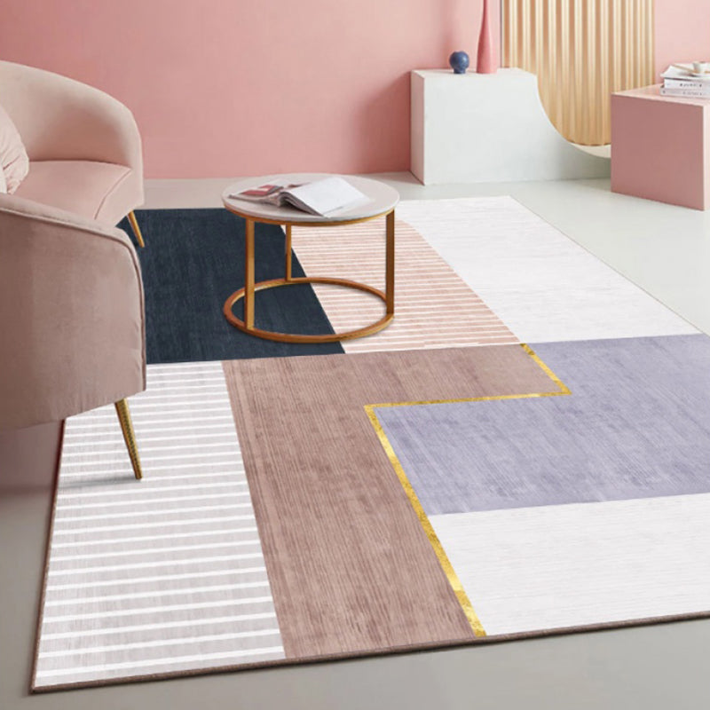 Multi Color Simple Rug Polypropylene Color Block Area Carpet Anti-Slip Backing Stain-Resistant Indoor Rug for Room Blue Clearhalo 'Area Rug' 'Rug' 2464061