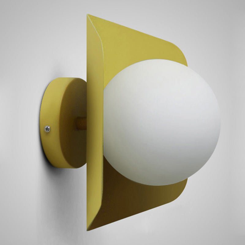 Taavita Hexagonal Wall Lamp Makkaron with Built-in Installation – Light with Opal Glass Shade