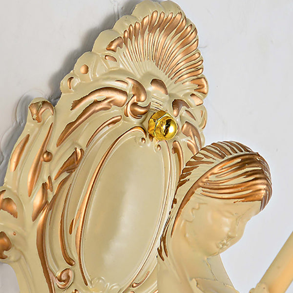 Taavita Dome Wall Mount Light with Flowers/Square - Tiffany Design made of Stained Glass, Size 5 to 9 Inches, E26/E27, 1 Light, Beige