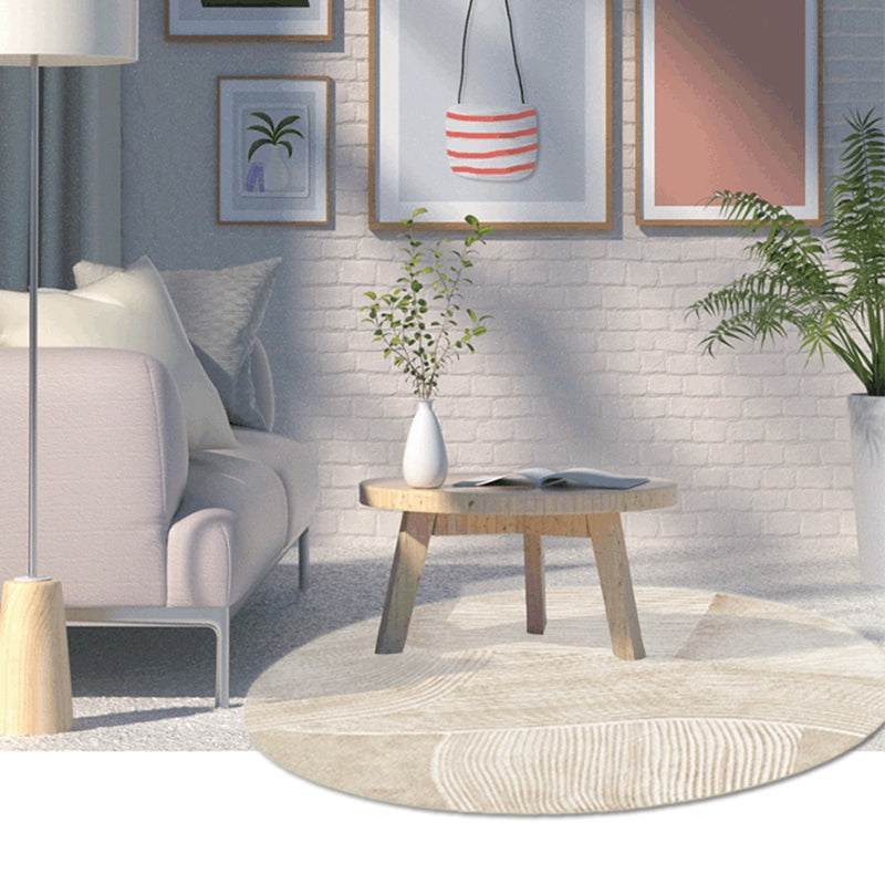 Multi-Color Nordic Rug Polyester Stripe Patterned Area Carpet Non-Slip Backing Pet Friendly Indoor Rug for Living Room