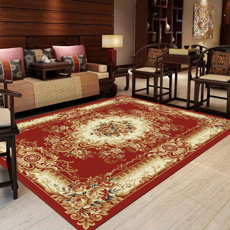 Multicolor Modern Rug Polyster Floral Printed Area Carpet Anti-Slip Backing Stain-Resistant Indoor Rug for Parlor Coffee Clearhalo 'Area Rug' 'Modern' 'Rugs' Rug' 2480913