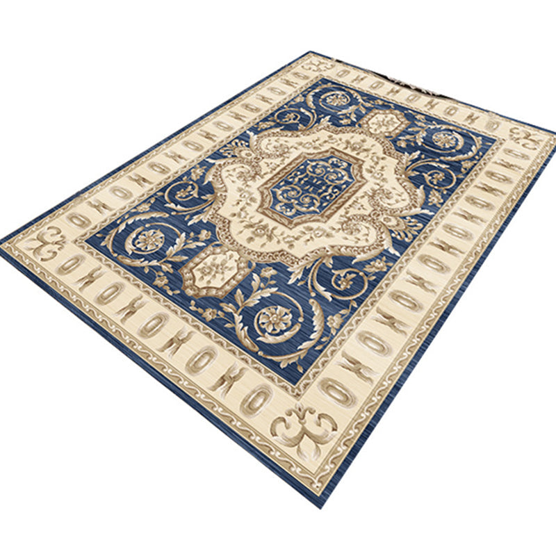 Taavita Multicolored Modern Carpet Polyester Floral Printed Area Rug Anti-Slip Backing Stain Resistant Indoor Carpet for Living Room