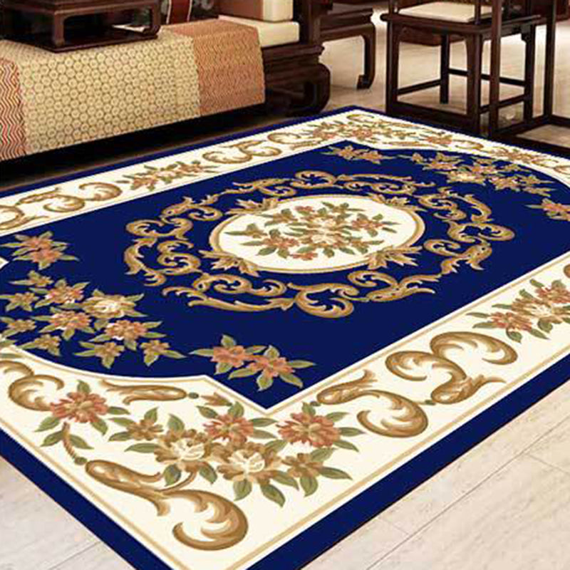 Taavita Multicolored Modern Carpet Polyester Floral Printed Area Rug Anti-Slip Backing Stain Resistant Indoor Carpet for Living Room