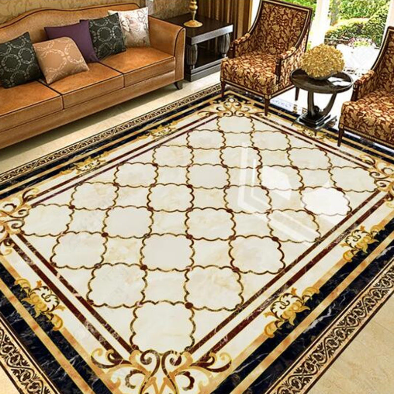 Multicolored Plaid Patterned Area Carpet Rug Cotton Blend Non-Slip Pet Friendly Indoor Rug for Living Room by Taavita