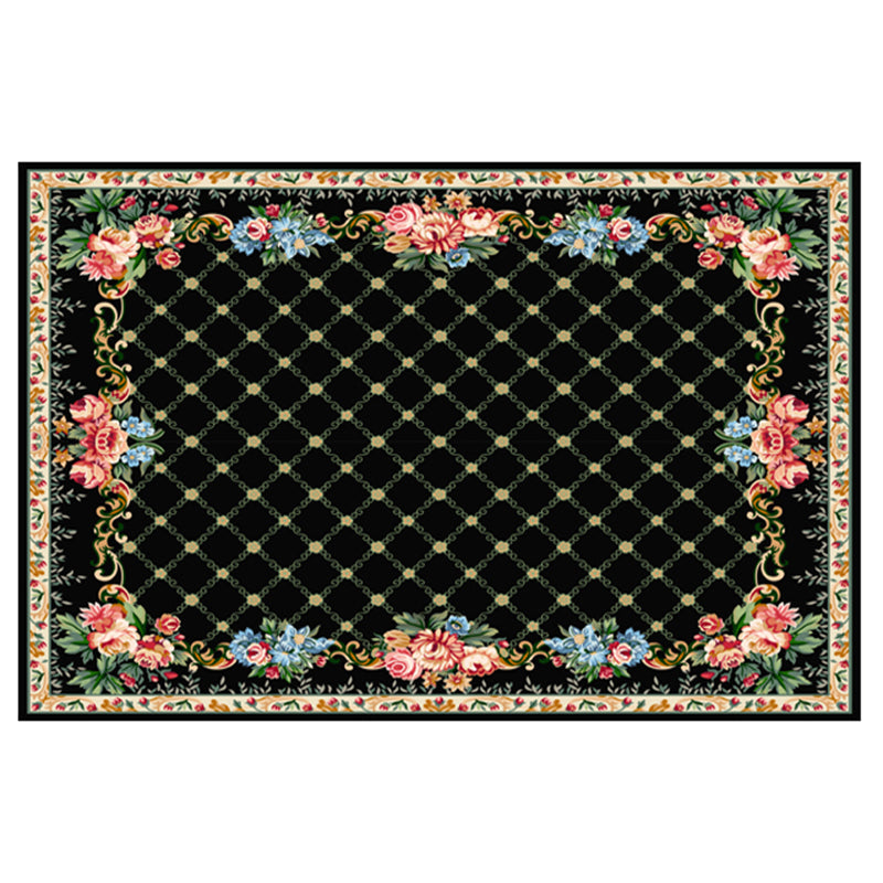 Multicolored Novelty Rug Cotton Blend Plaid Patterned Area Carpet Non-Slip Pet Friendly Indoor Rug for Living Room Clearhalo 'Area Rug' 'Modern' 'Rugs' Rug' 2480917