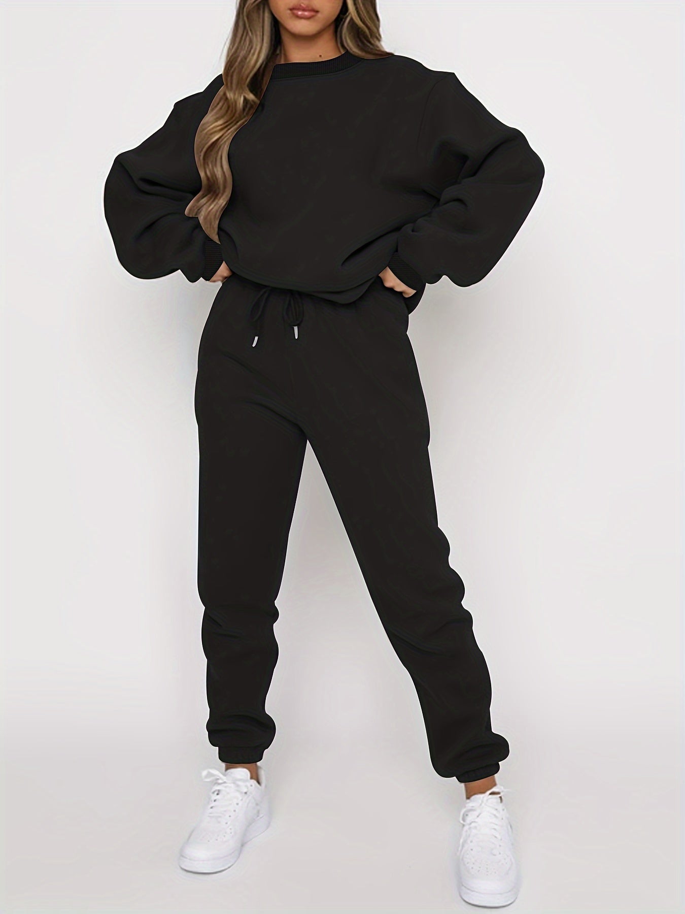 Women's Lounge Set | Drawstring Joggers | Soft Breathable Comfort | Polyester Blend
