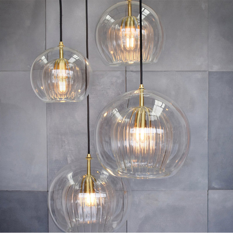 1 modern light Taavita pendant lamp clear double glass hanging lamp for living room