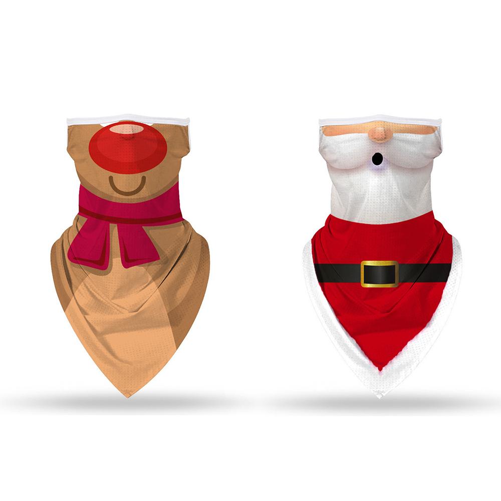 2 Pcs Funny Ugly Christmas Masks Neck Gaiters