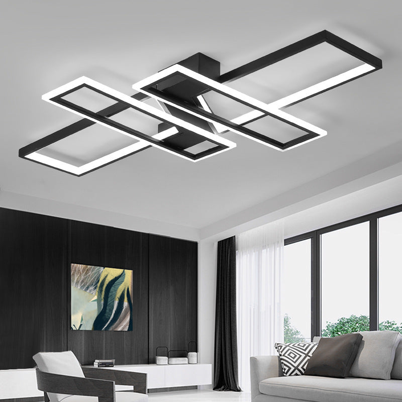 Taavita Contemporary Metal Semi Flush Mount Light Fixture for Living Room Ceiling Light Fixture