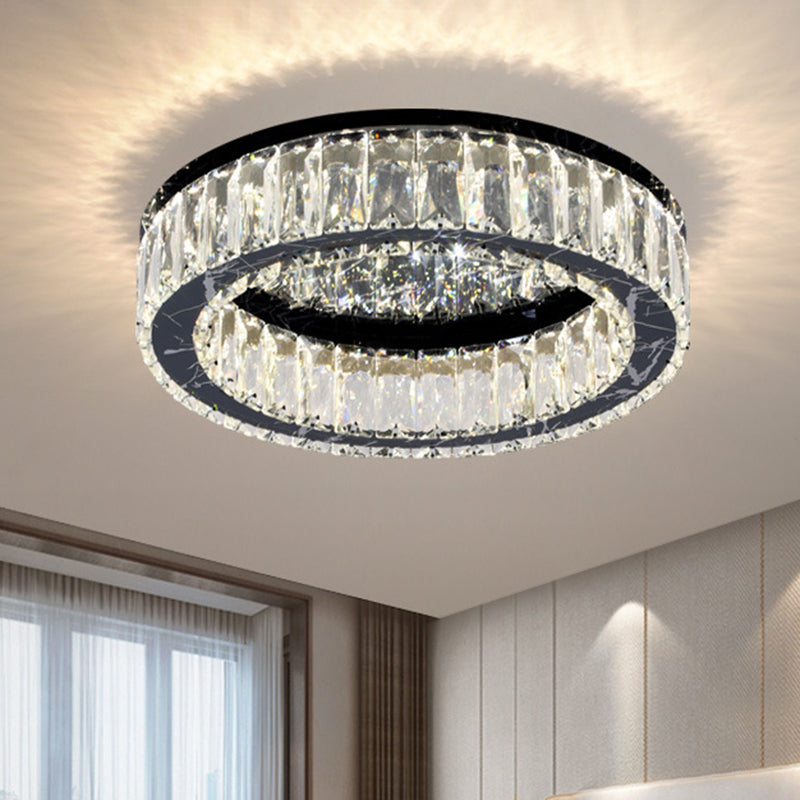 Round Flush Mount Ceiling Light Fixture Contemporary Crystal Ceiling Light Fixtures Clearhalo 'Ceiling Lights' 'Close To Ceiling Lights' 'Lighting' 2605960