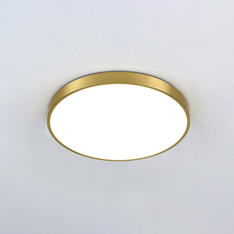 Taavita Metallic Circle Flush Mount Ceiling Light Modern LED - Flush Mount for Bedroom with 8" 12" 16" 20" Size Options