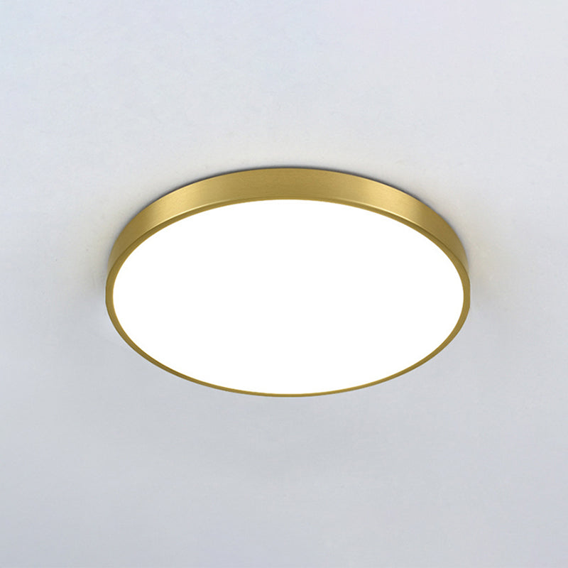 Gold Metal Circular Flush mount Ceiling Lamp Modern Style LED Flush Mount Lighting for Bedroom Clearhalo 'Ceiling Lights' 'Close To Ceiling Lights' 'Lighting' 2609748