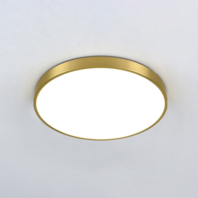 Gold Metal Circular Flush mount Ceiling Lamp Modern Style LED Flush Mount Lighting for Bedroom Clearhalo 'Ceiling Lights' 'Close To Ceiling Lights' 'Lighting' 2609745