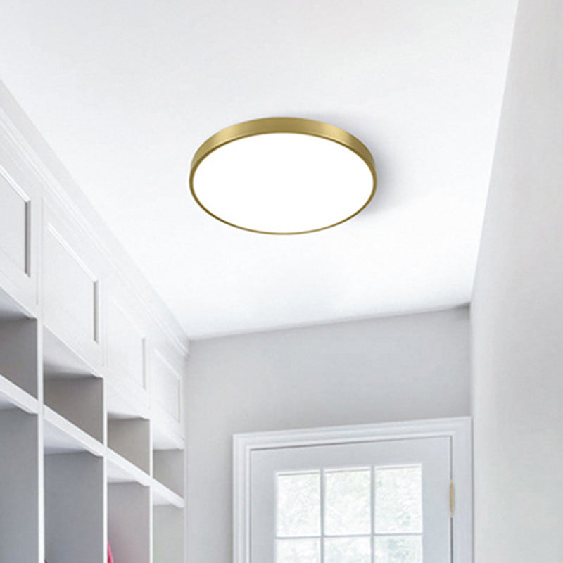 Taavita Metallic Circle Flush Mount Ceiling Light Modern LED - Flush Mount for Bedroom with 8" 12" 16" 20" Size Options