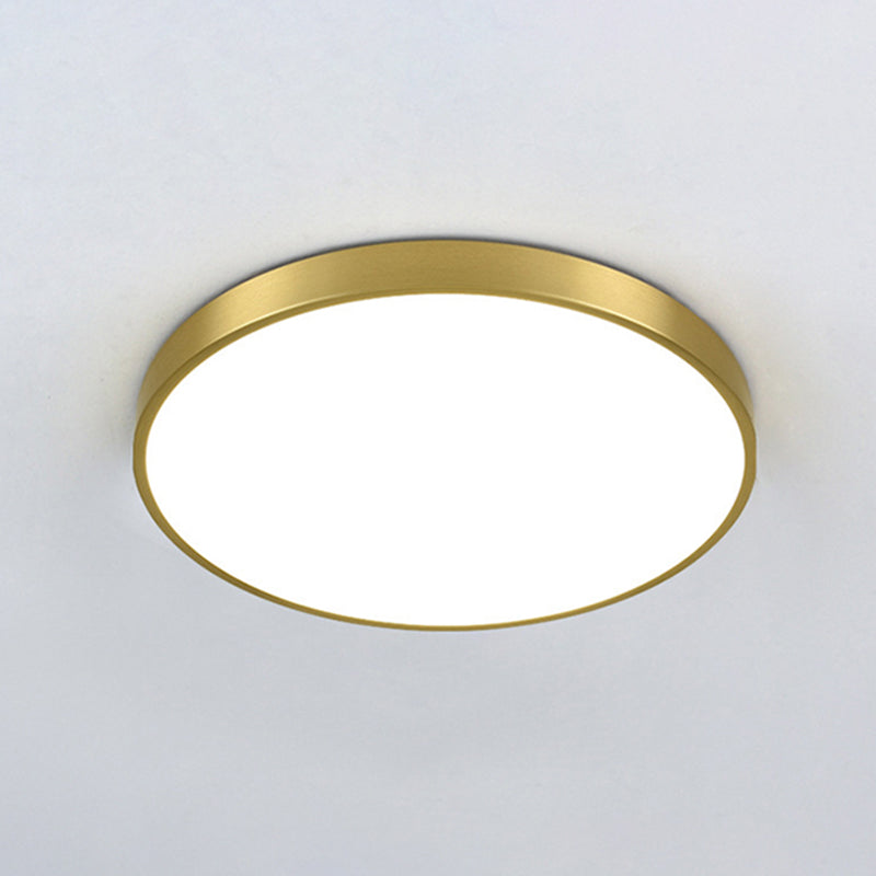 Gold Metal Circular Flush mount Ceiling Lamp Modern Style LED Flush Mount Lighting for Bedroom Clearhalo 'Ceiling Lights' 'Close To Ceiling Lights' 'Lighting' 2609752