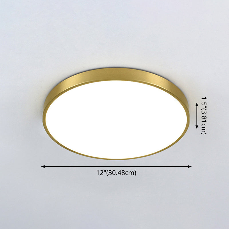 Taavita Metallic Circle Flush Mount Ceiling Light Modern LED - Flush Mount for Bedroom with 8" 12" 16" 20" Size Options