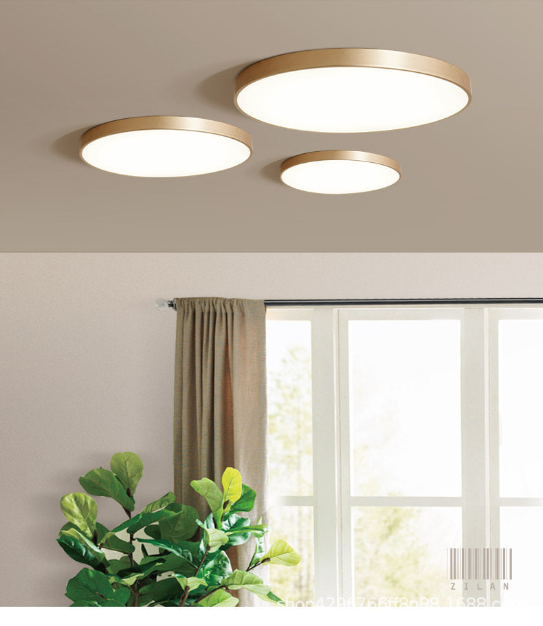Taavita Metallic Circle Flush Mount Ceiling Light Modern LED - Flush Mount for Bedroom with 8" 12" 16" 20" Size Options