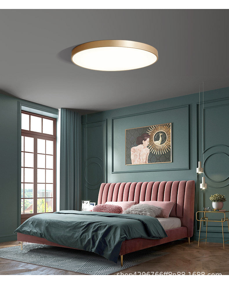 Taavita Metallic Circle Flush Mount Ceiling Light Modern LED - Flush Mount for Bedroom with 8" 12" 16" 20" Size Options
