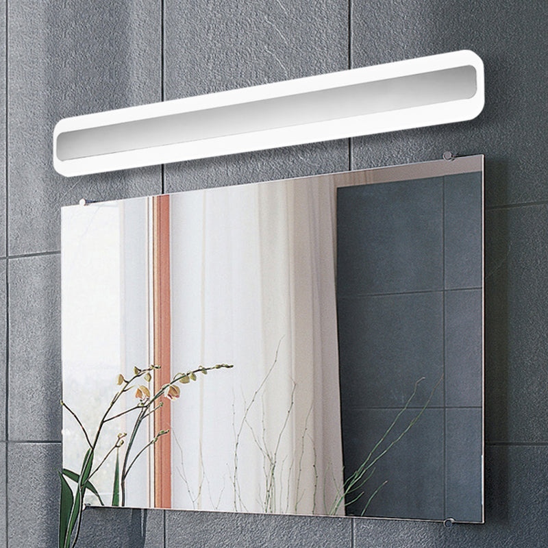 Rectangular Acrylic LED Wall Mount Light Fixture Nordic Waterproof Vanity Wall Sconce for Bathroom Clearhalo 'Vanity Lights' 'Wall Lights' Lighting' 2616932