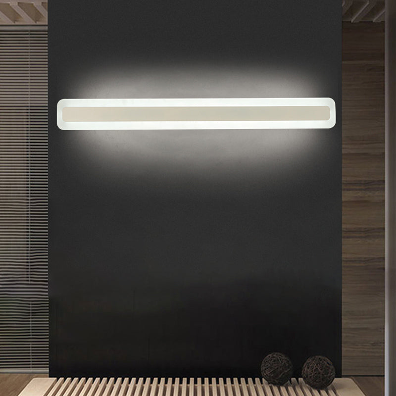 Taavita Rectangular Acrylic LED Wall Mount Light Nordic Waterproof Vanity Wall Lights for Bathroom - Modern Design, Integrated LED, Various Sizes Available