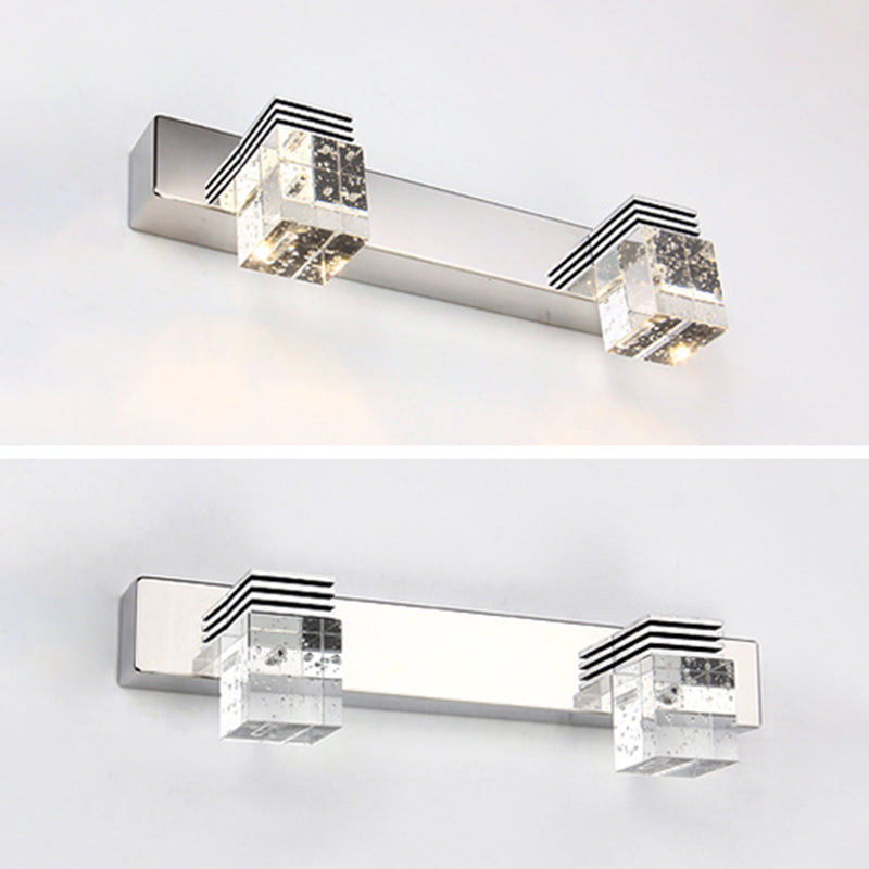 Taavita Vanity Light in Modern Style with Bubble Crystal Shade for Bathroom Wall Lighting