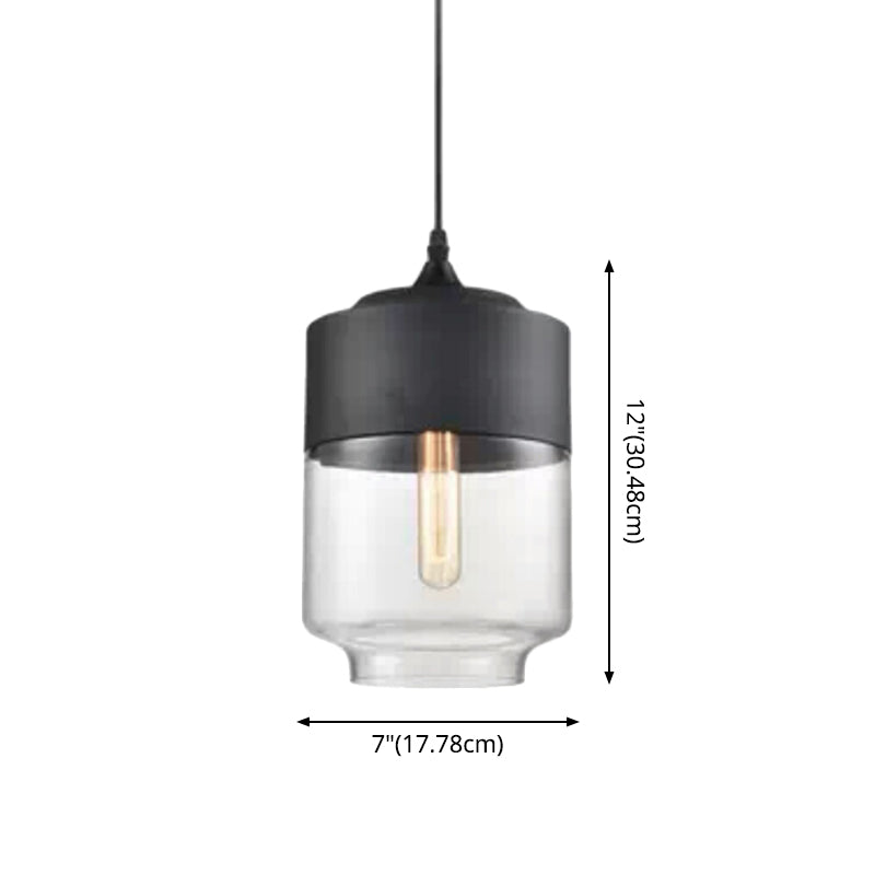 Taavita Pendant Light Retro Industrial Style Clear Amber Glass Pendant Ceiling Lights for the Restaurant