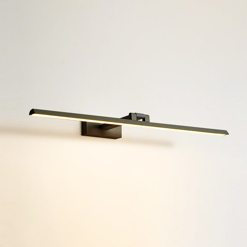 Linear LED Vanity Light Fixtures Modern Minimalist Style Metal Single Vanity Light Clearhalo 'Vanity Lights' 'Wall Lights' Lighting' 2627140