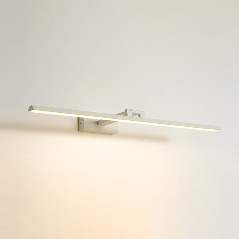 Linear LED Vanity Light Fixtures Modern Minimalist Style Metal Single Vanity Light Clearhalo 'Vanity Lights' 'Wall Lights' Lighting' 2627144