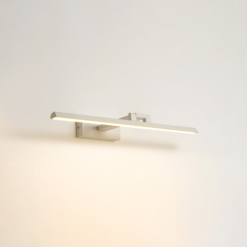 Linear LED Vanity Light Fixtures Modern Minimalist Style Metal Single Vanity Light Clearhalo 'Vanity Lights' 'Wall Lights' Lighting' 2627146