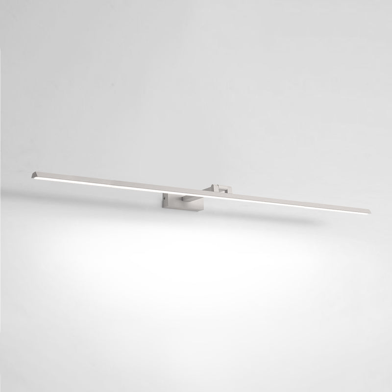 Linear LED Vanity Light Fixtures Modern Minimalist Style Metal Single Vanity Light White 16" White Clearhalo 'Vanity Lights' 'Wall Lights' Lighting' 2627148