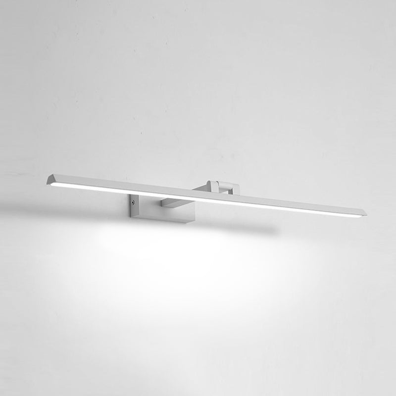 Linear LED Vanity Light Fixtures Modern Minimalist Style Metal Single Vanity Light Clearhalo 'Vanity Lights' 'Wall Lights' Lighting' 2627129
