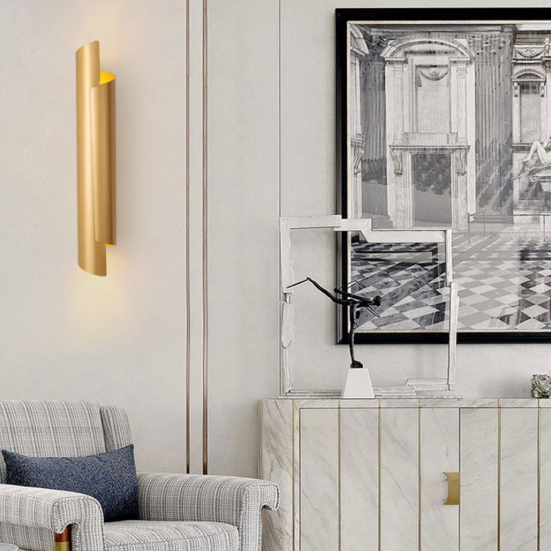 Modern Iron Black/White/Gold-Scrolled Wall Lamp 2-Light Fixture, 16"/21.5"/29.5" Wide