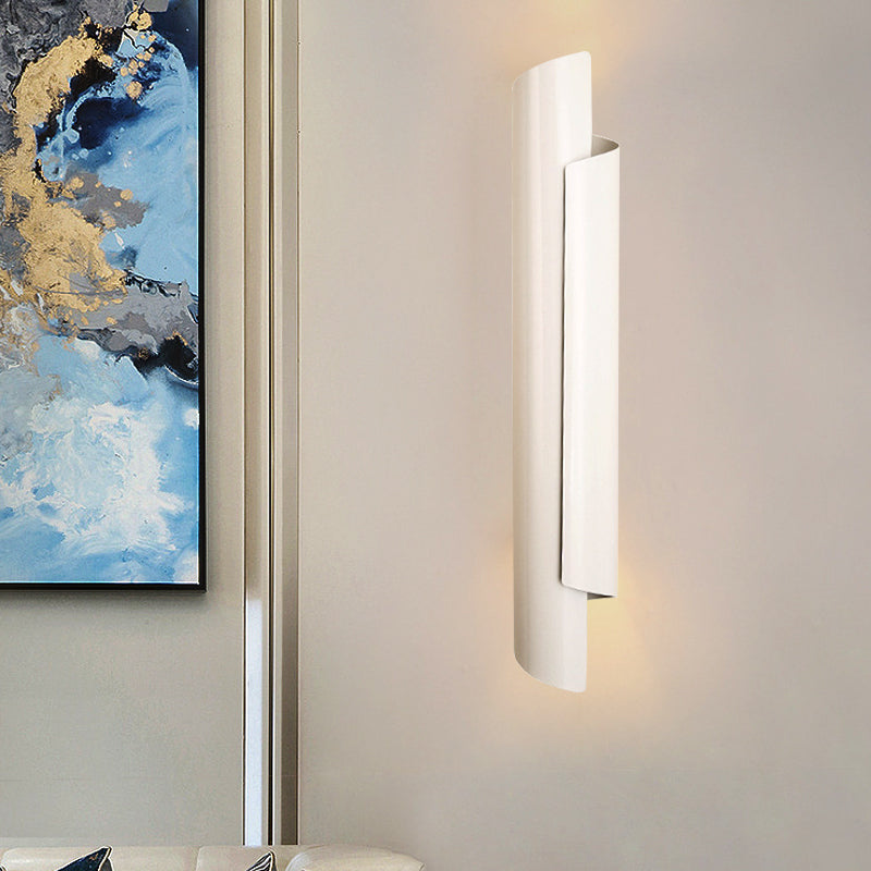 Black/White/Gold Scrolled Wall Lamp Modernist Iron 2-Light Sconce Light Fixture, 16"/21.5"/29.5" Wide Clearhalo 'Wall Lamps & Sconces' 'Wall Lights' Lighting' 269567