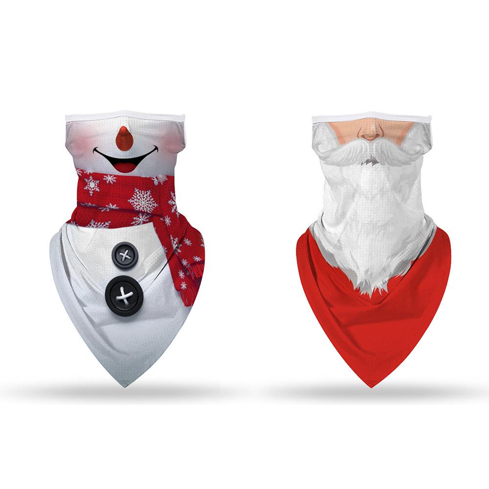 2 Pcs Funny Ugly Christmas Masks Neck Gaiters