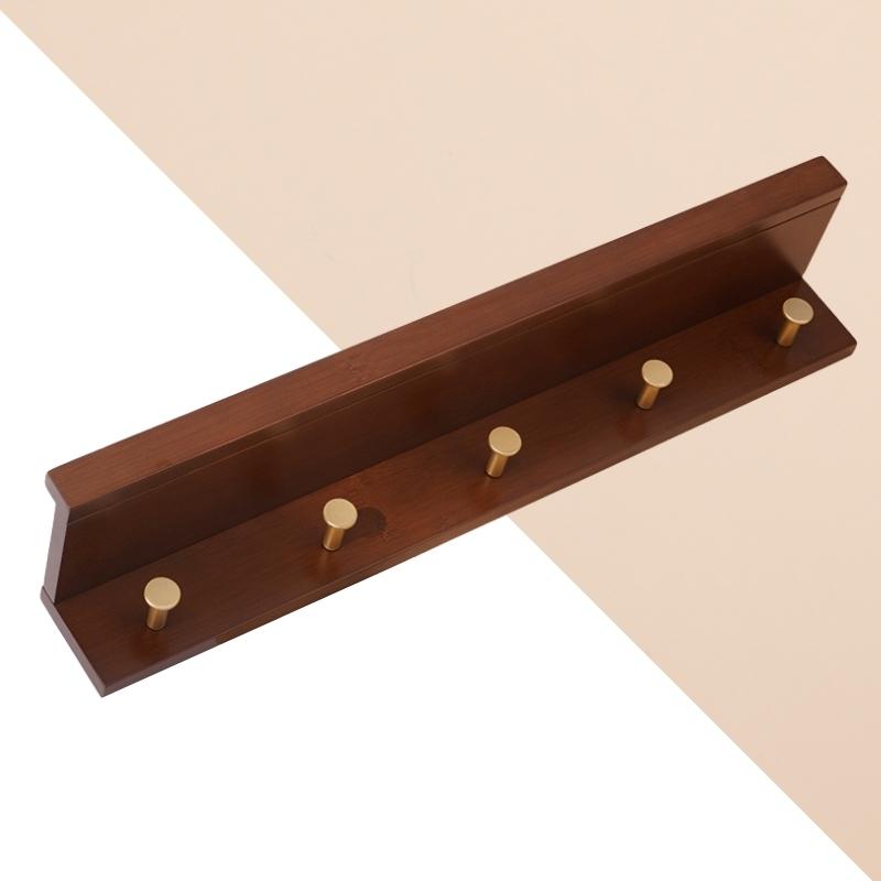 Taavita Wall Storage Shelf with Gold Hooks - Multi-Functional Storage Solution for Home