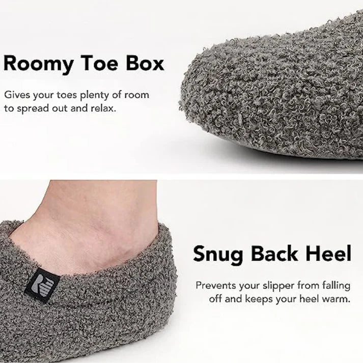 Cozy Fleece-Lined Closed-Back Indoor Slippers